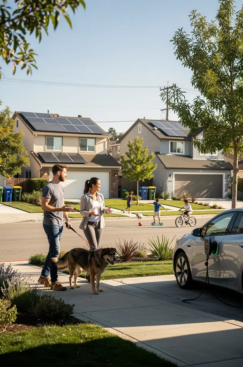 Illustration of shared mobility solutions in urban settings